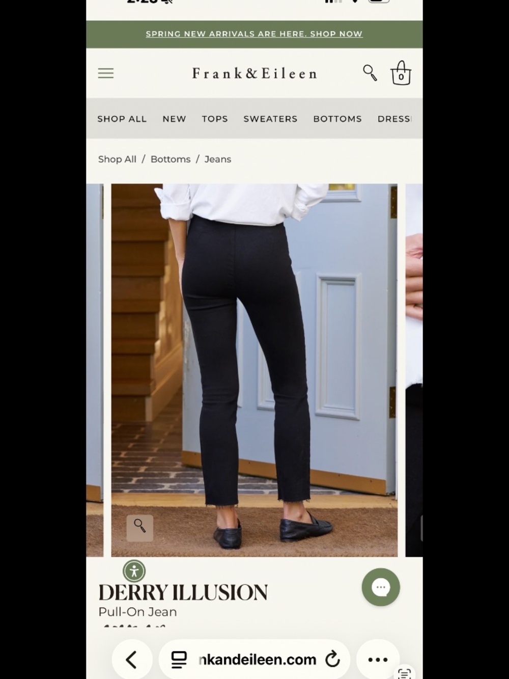 Frank and Eileen Derry Illusion Pull On Black Pant